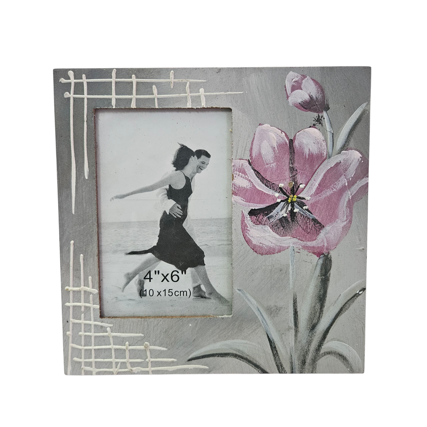 Porta Retrato Floral com foto personalizável