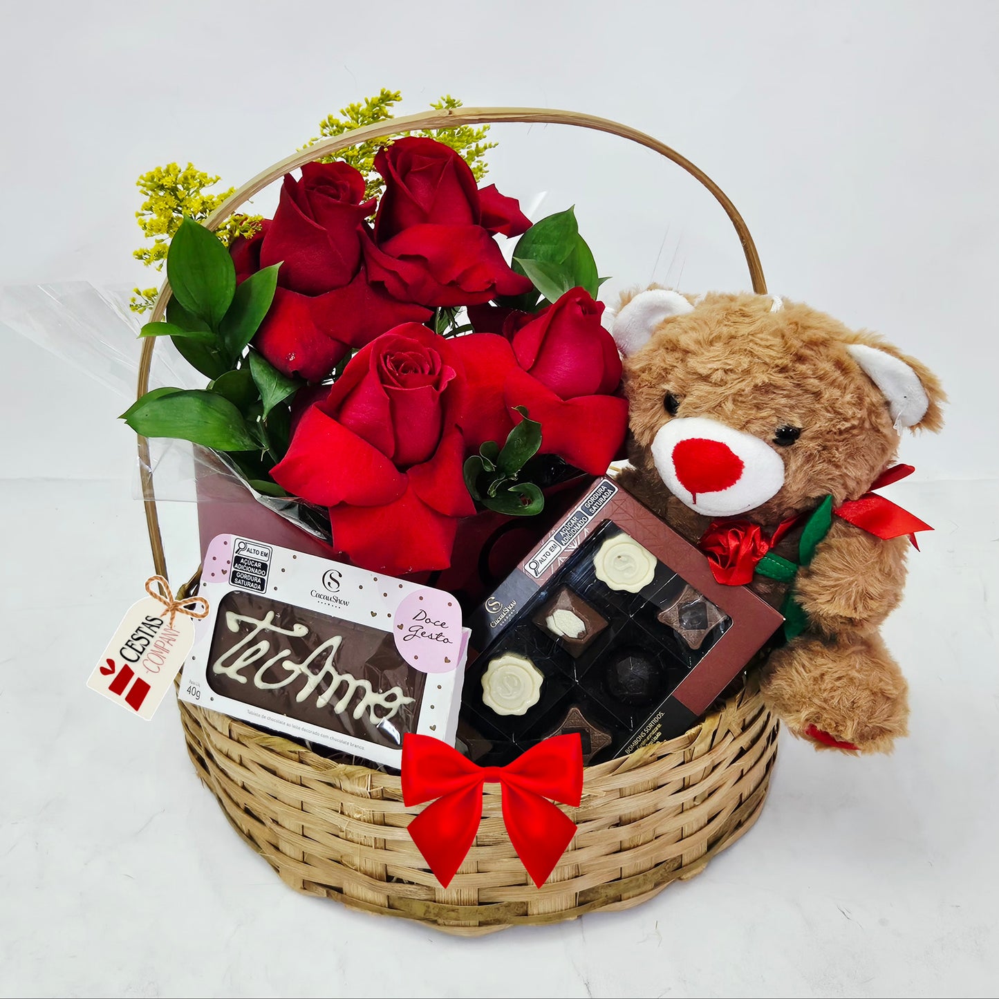Quarteto de Rosas Amor com Chocolates