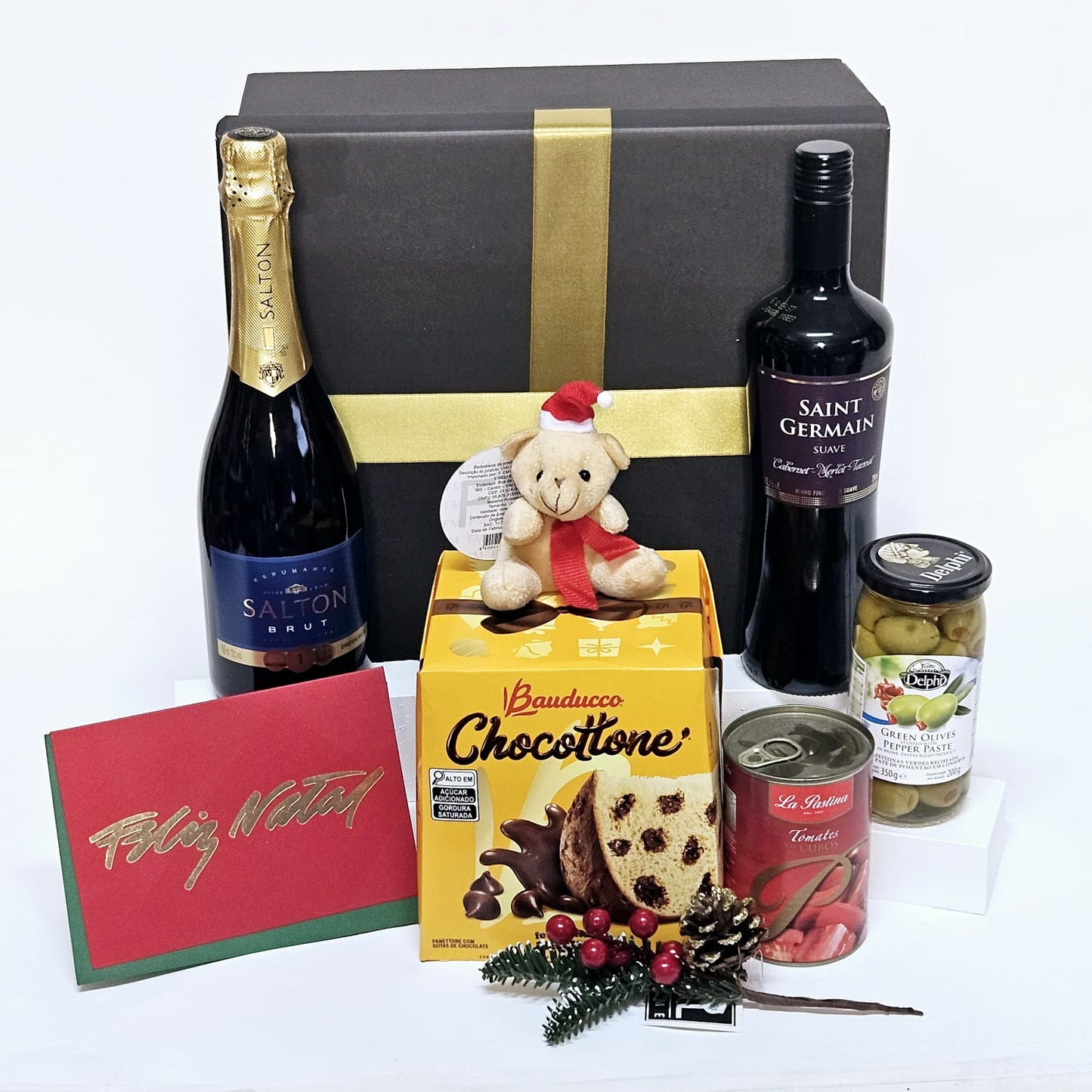 Kit Natal com Mini Pelúcia Premium - Cestas Company