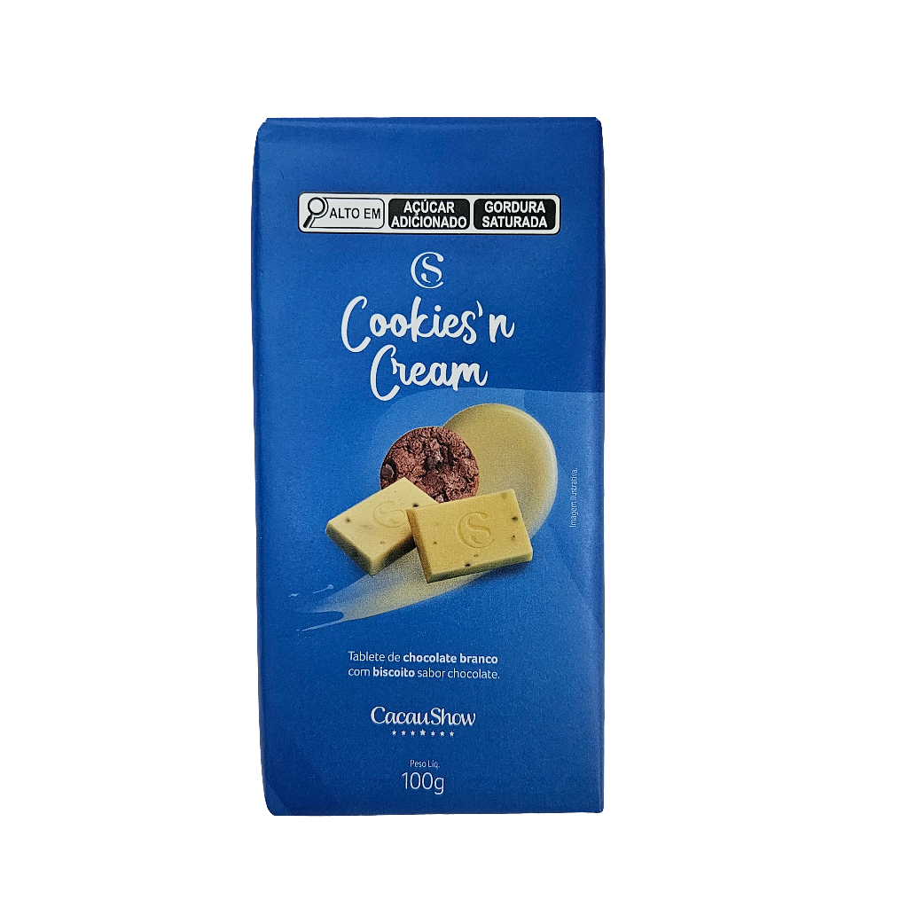 Barra de Chocolate Cookies'n Cream 100g