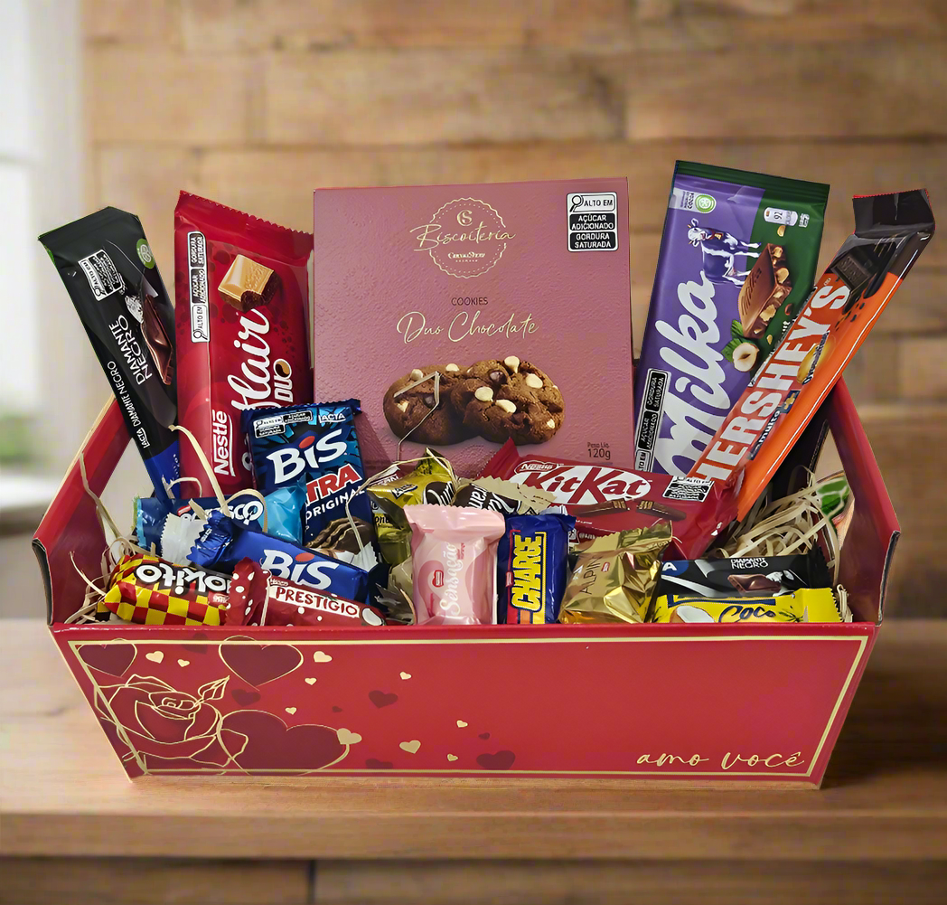 Cesta Luxo com Chocolates