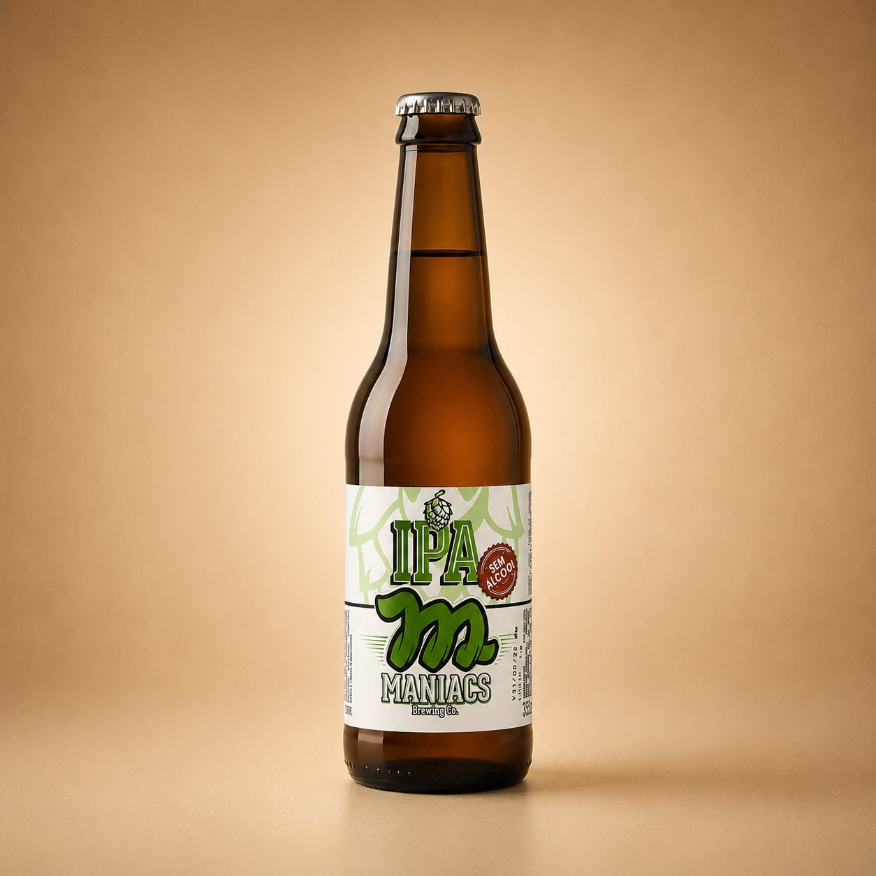 Cerveja IPA Sem Álcool Maniacs Brewing Co. 355ml