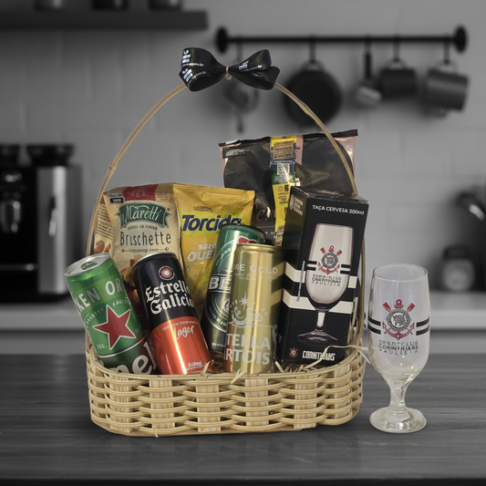Cesta Torcedor Corinthians - Cervejas e Petiscos