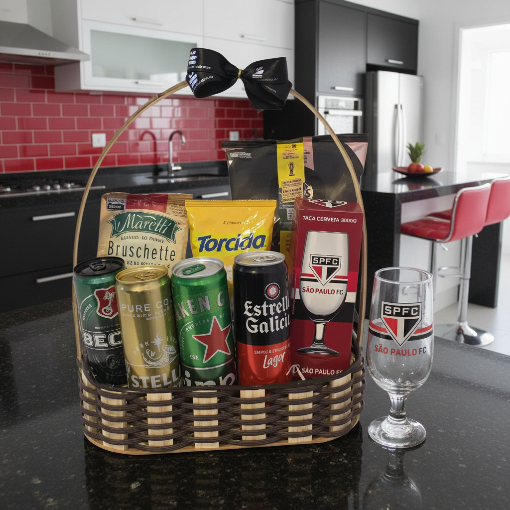 Cesta Torcedor São Paulo FC - Cervejas e Petiscos