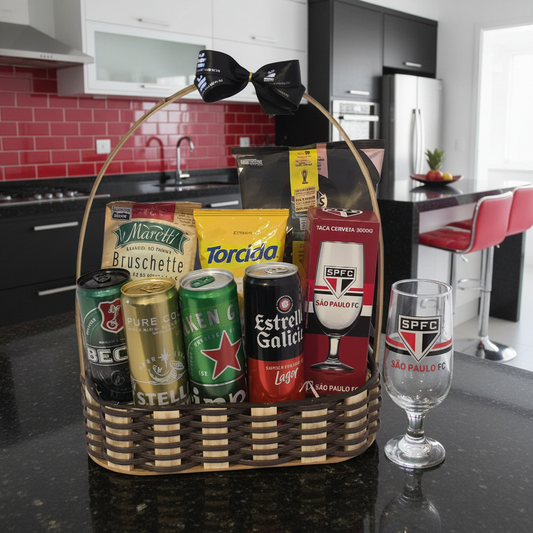Cesta Torcedor São Paulo FC - Cervejas e Petiscos