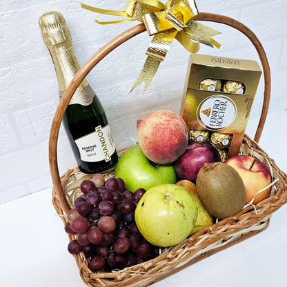 Cesta Love Fruit Luxo com Chocolate e Chandon - Cestas Company