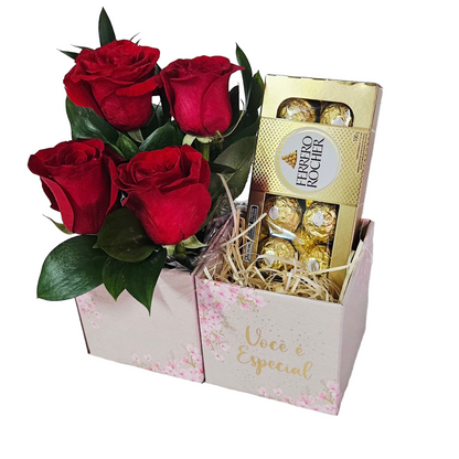 Rosas Importadas com Bombons