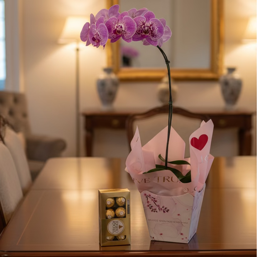 Orquídea Celebração com Bombons