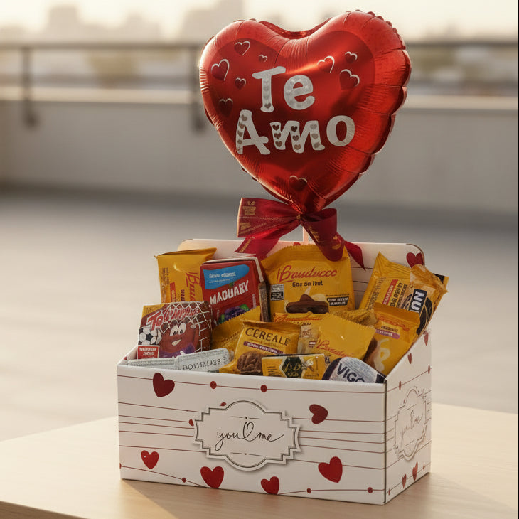 Mimo Café da Manhã com balão Eu Te Amo