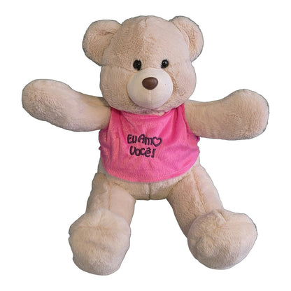 Urso Eu Amo Você Rosa