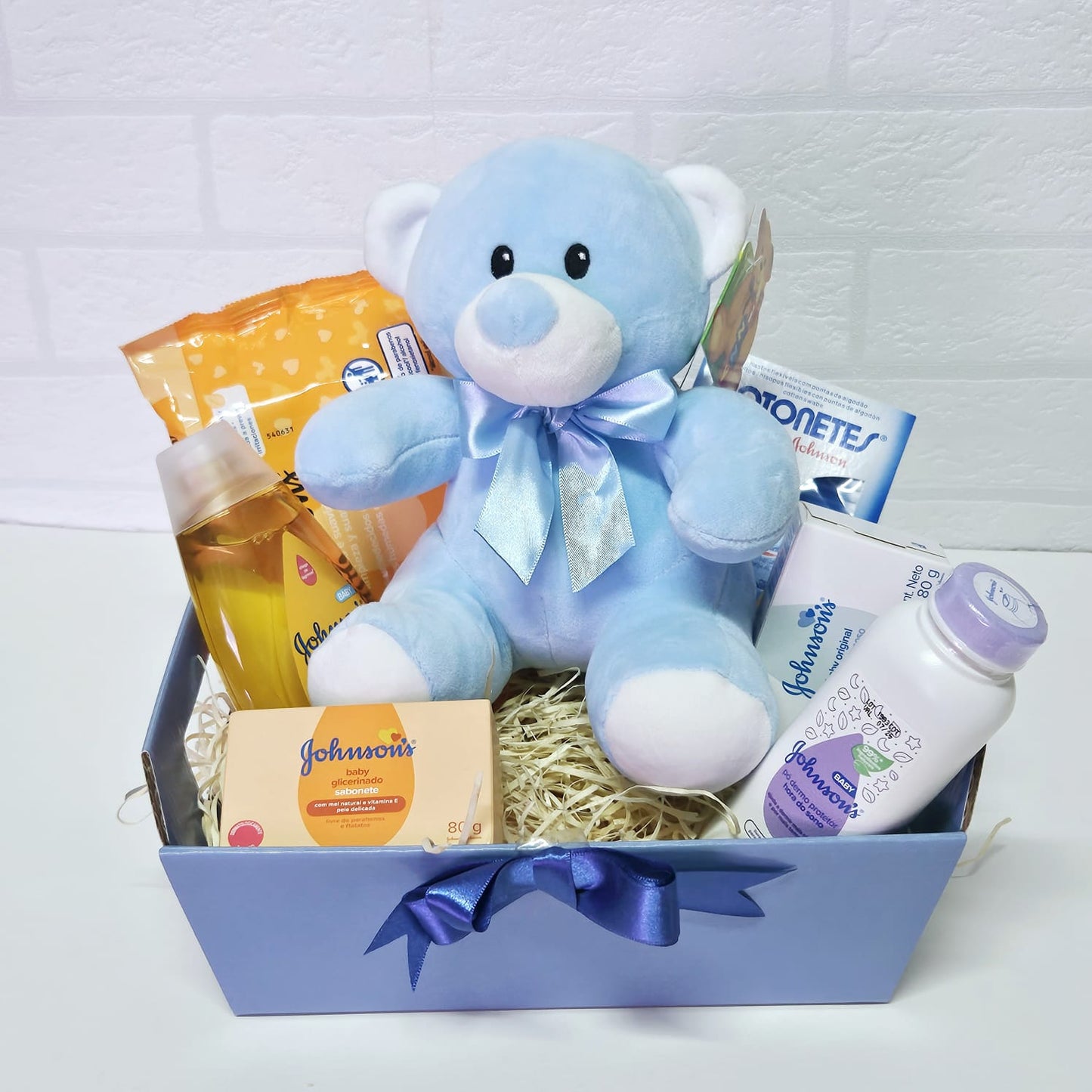 Kit Maternidade para Menino com Pelúcia - Cestas Company