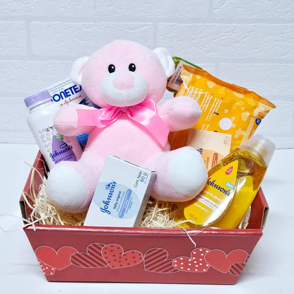 Kit Maternidade para Menina com Pelúcia - Cestas Company