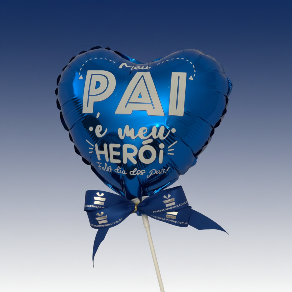 Oferta: Balão "Meu Pai é Meu Herói - Feliz dia dos pais!" 18cm