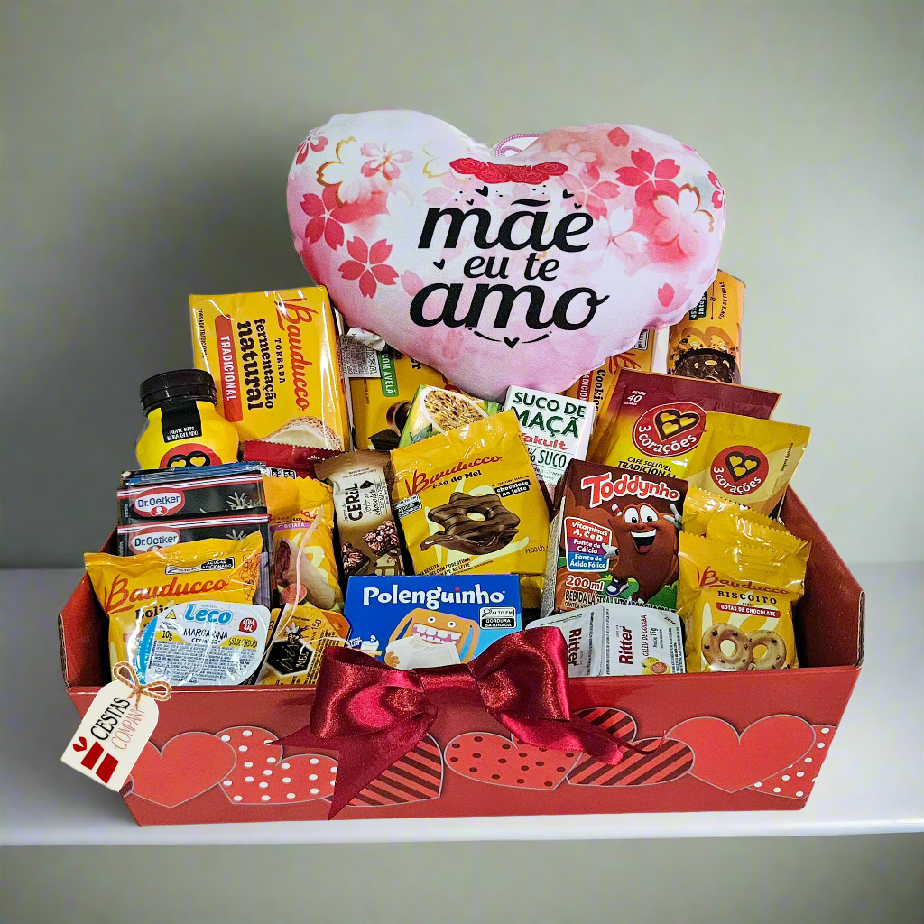 Cesta Café da Manhã Mãe Eu te Amo