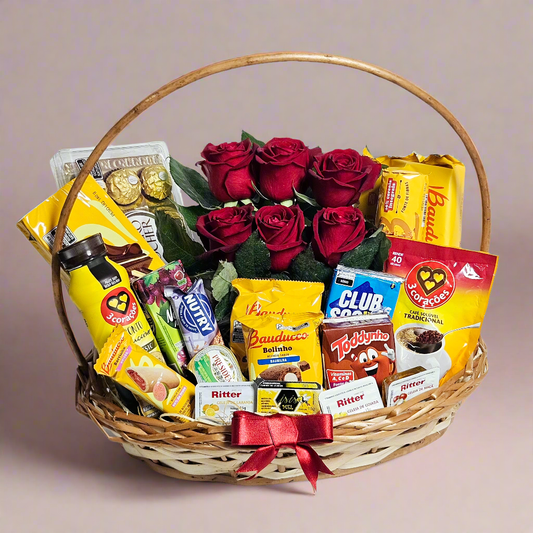 Passionate Breakfast Basket with Bonbons