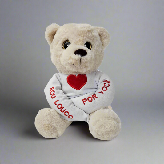 Urso Apaixonado "Sou Louco Por Você" 22cm