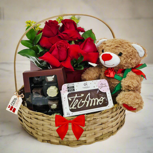 Quarteto de Rosas Amor com Chocolates