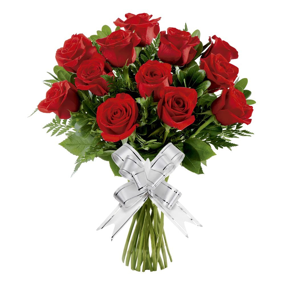 Buquê de Flores Tradicional com 12 Rosas