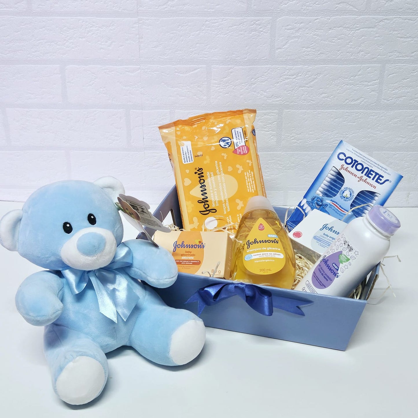 Kit Maternidade para Menino com Pelúcia - Cestas Company