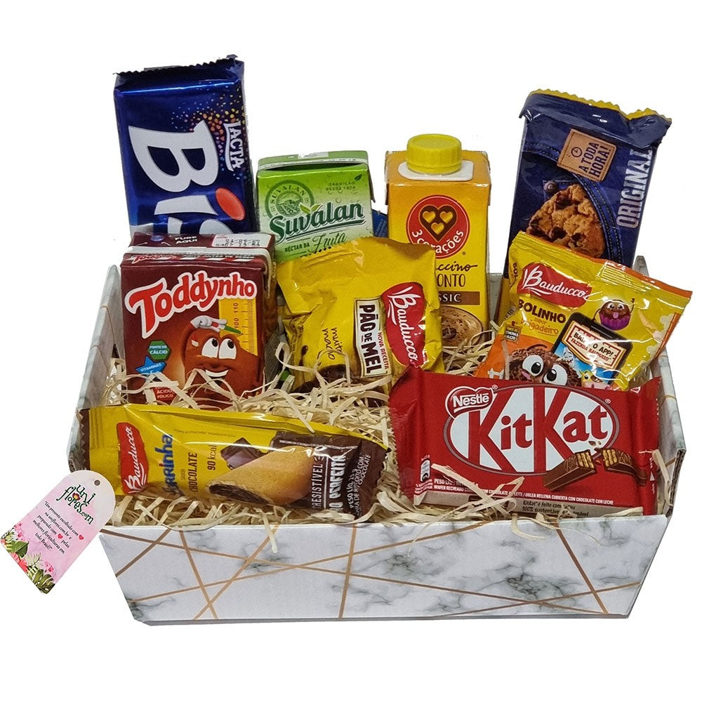 Cesta de Café da Manhã Mini Kit Matinal