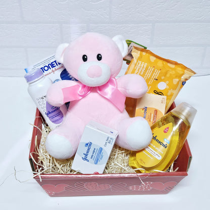 Kit Maternidade para Menina com Pelúcia - Cestas Company