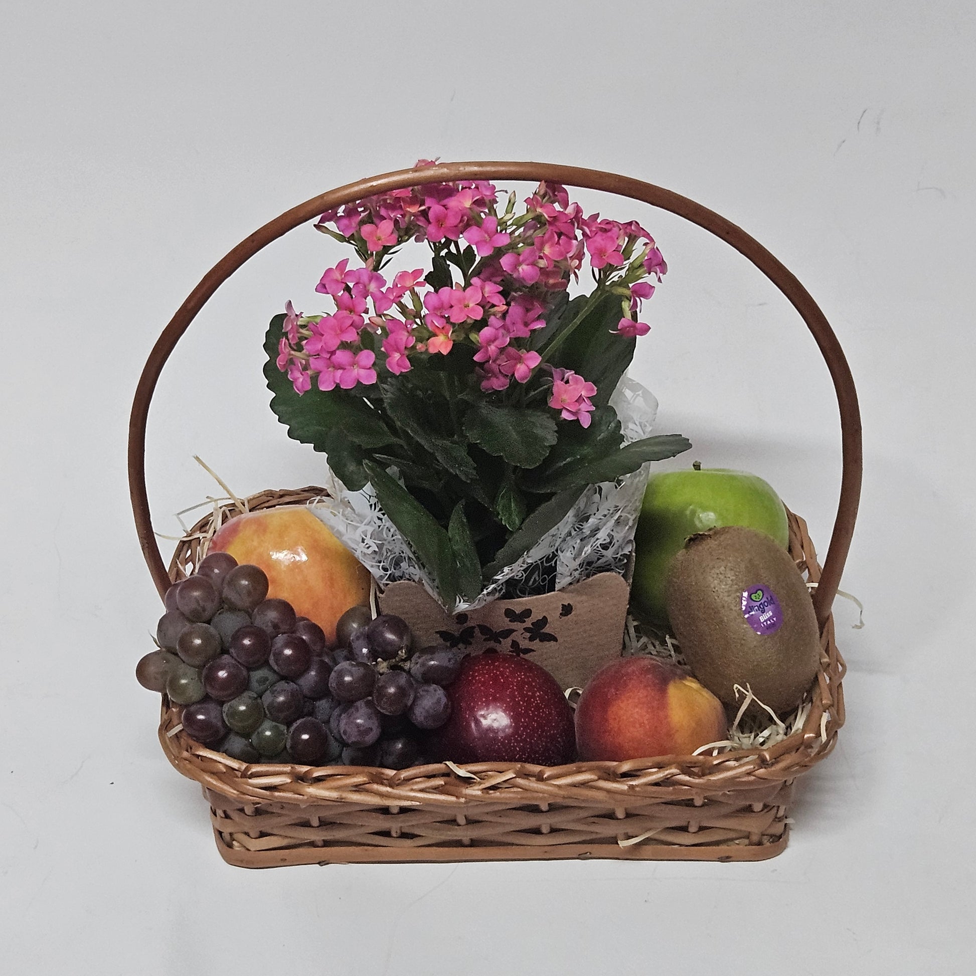 Cesta de Frutas com Flores - Cestas Company