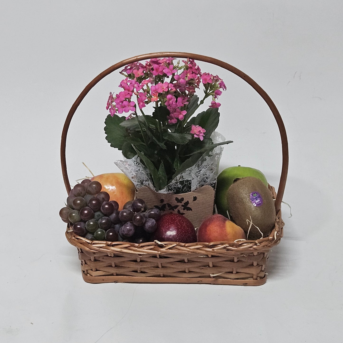 Cesta de Frutas com Flores - Cestas Company